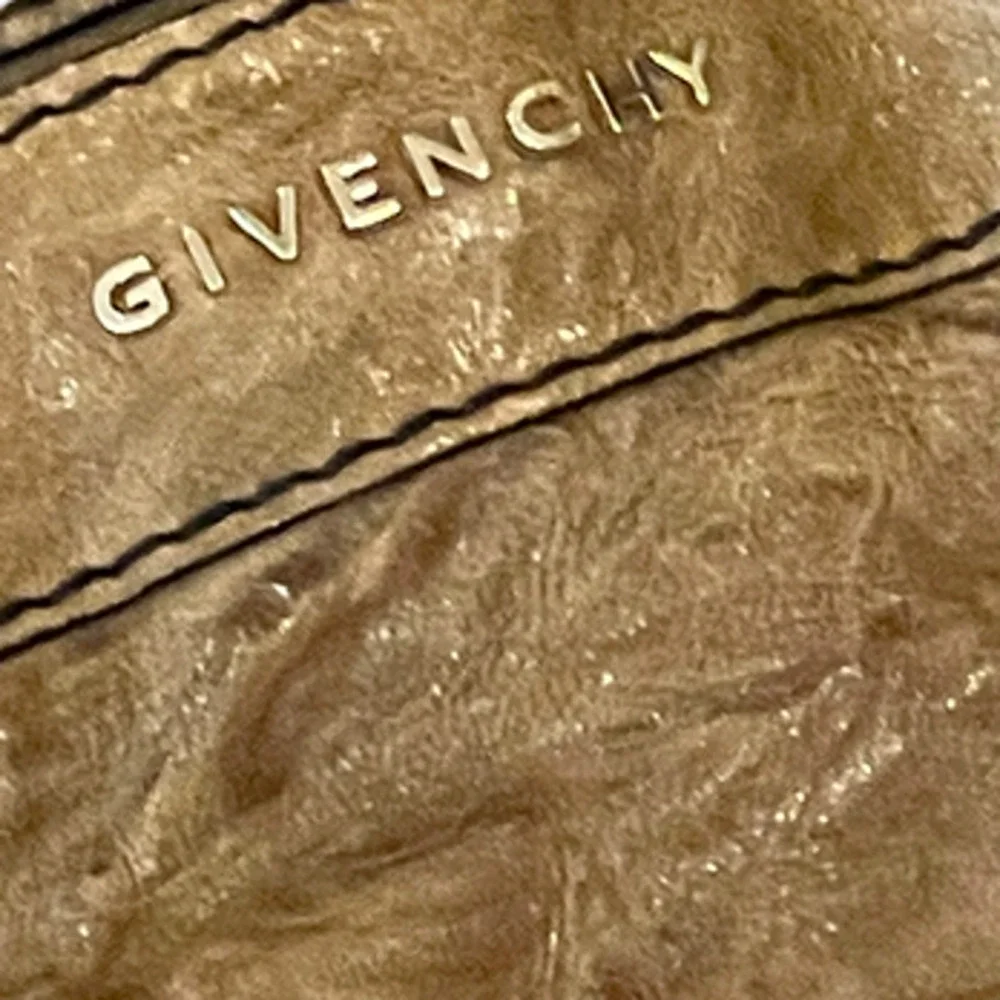 Givenchy Brown Crinkle Shopper Hobo Leather Tote - Picture 2 of 11